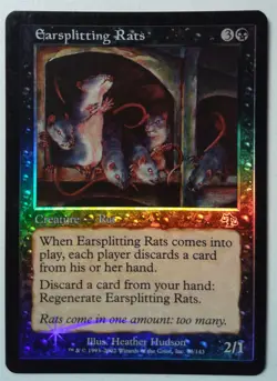 Earsplitting Rats *FOIL Common* Magic MtG x1 Judgment SP - Image 1