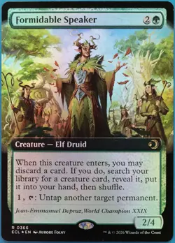 Formidable Speaker (Extended Art) FOIL Lorwyn Eclipsed NM (514717) ABUGames - Image 1