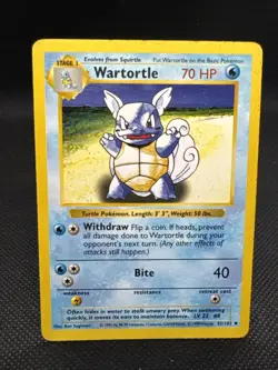 Wartortle 042/102 Base Set (Shadowless) Regular Pokemon TCG LP - Image 1