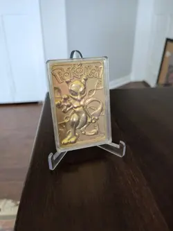 1999 Burger Limited-Edition Pokemon Trading Card 23K Gold-Plated Mewtwo - Image 1