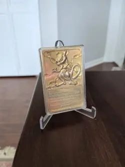 1999 Burger Limited-Edition Pokemon Trading Card 23K Gold-Plated Mewtwo - Image 2
