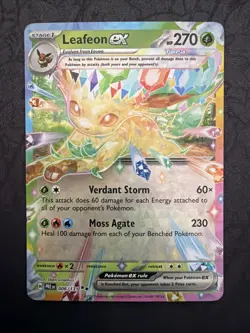 Pokemon TCG Leafeon EX Double Rare Holo Prismatic Evolutions - Image 1