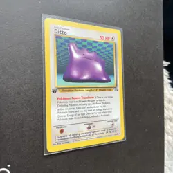 Pokemon Ditto 18/62 Fossil Non Holo Rare LP+ WOTC Vintage - Image 4