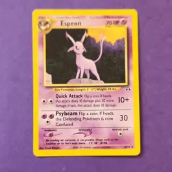 Pokemon Espeon 20/75 Neo Discovery Rare Stage 1 Regular 70 HP Quick Attack - Image 1