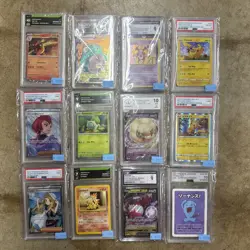 Lot of 12x POKEMON GRADED SLABS BULK LOT PSA CGC TAG DEGREE BCCG PIKACHU $255 - Image 1