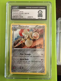 Pokemon Escavalier Phantom Forces Rare Reverse Holo 64/119 CGC English 1 of 1 - Image 1