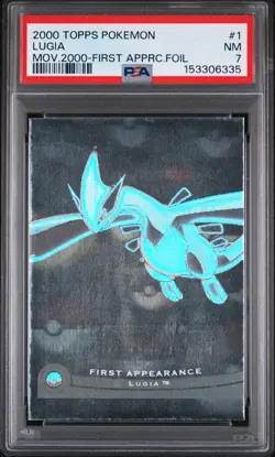 2000 TOPPS POKEMON THE MOVIE 2000 FIRST APPEARANCE FOIL #1 LUGIA PSA 7 - Image 1