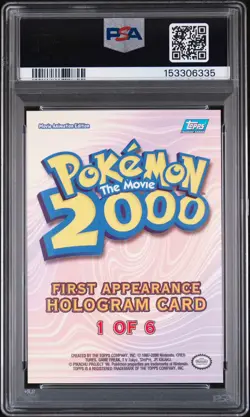 2000 TOPPS POKEMON THE MOVIE 2000 FIRST APPEARANCE FOIL #1 LUGIA PSA 7 - Image 2