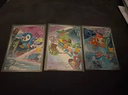Pokemon First Partner Illustration Collection Promos TCG Chimchar Turtwig Piplup - Image 1