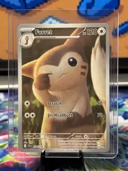 2025 Pokemon TCG Journey Together Furret Illustration Rare Holo 168/159 - Image 1