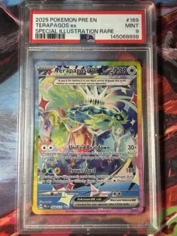 PSA 9 Terapagos ex 169 Special Illustration Rare 2025 Pokemon - Image 1