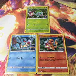 Pokemon GO TCG - Squirtle, Charmander, Bulbasaur Pin set Promos - Image 1