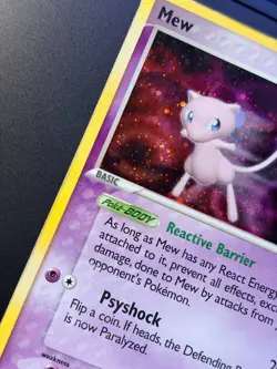 2006 Pokemon TCG - Mew 4/17 - POP Series - Holo Rare MP SWIRL - Image 3