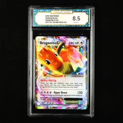 TQG 8.5 NM-MT+ 2016 Pokemon ENG Dragonite ex #XY-EV 72/108 Holo EX - Image 1
