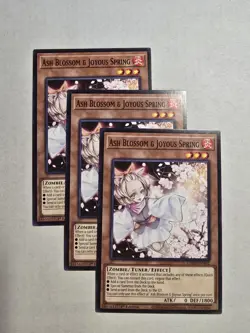3x Ash Blossom & Joyous Spring 1st Edition Common L26D-ENM02 Yu-Gi-Oh! - Image 1