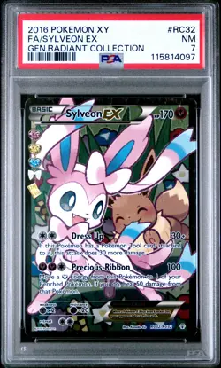POKEMON GENERATIONS RADIANT COLLECTION SYLVEON EX #RC32 PSA 7 NM #115814097 - Image 1