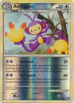 Pokemon - Ambipom - 13/102 - Rare - Reverse Holo - HS Triumphant - NM - Image 1