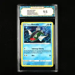 TQG 9.5 MINT+ 2022 Pokemon ENG Hisuian Basculin F SWSH273 Promo - Image 1