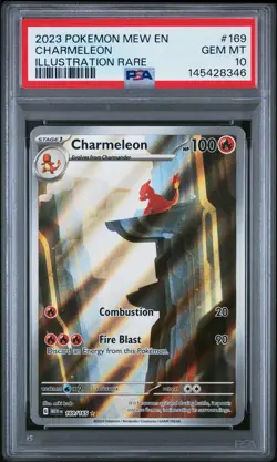2023 POKEMON MEW EN-151 ILLUSTRATION RARE #169 CHARMELEON PSA 10 - Image 1