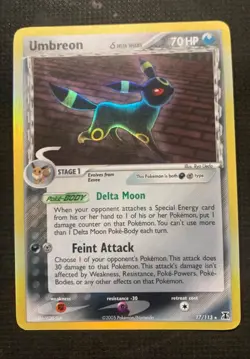 Pokemon Umbreon 17/113 EX Delta Species Reverse Holo Rare 2005 Feint Attack - Image 1