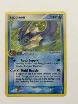 2005 Pokemon Vaporeon 19/115 Unseen Forces Holo Rare MP - Image 1