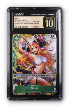 ONE PIECE Nami (Alternate Art) OP14-031 The Azure Sea's Seven - CGC 10 PRISTINE - Image 1