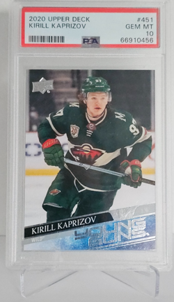 2020-21 Upper Deck Series 2 Young Guns Kirill Kaprizov #451 PSA 10 - Image 3