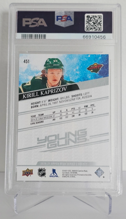 2020-21 Upper Deck Series 2 Young Guns Kirill Kaprizov #451 PSA 10 - Image 4