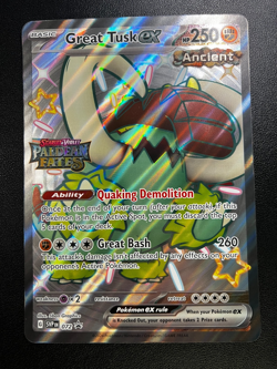 Pokemon TCG Great Tusk ex JUMBO SVP072 Paldean Fates Stamped Promo Card NM/M - Image 1