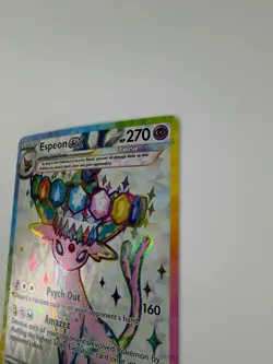 Espeon ex Tera Full Art SVP 175 Black Star Promo Pokemon Card Holo NM - Image 4