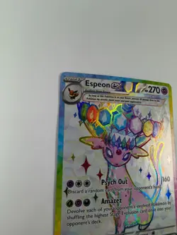 Espeon ex Tera Full Art SVP 175 Black Star Promo Pokemon Card Holo NM - Image 5