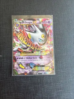 Pokemon Mega M Gengar EX XY166 Full Art Black Star Promo Holographic Card - Image 1