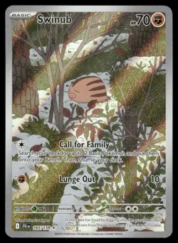 Pokemon Cards Swinub 165/159 Journey Together Illustration Rare NM *3 - Image 1