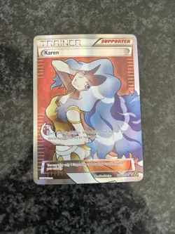 Pokemon Card Karen Full Art XY177a Premium Trainer's XY Collection Promo NM - Image 1