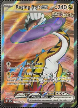 Raging Bolt ex 196/162 SV05: Temporal Forces Holo - Pokemon Card - Image 1