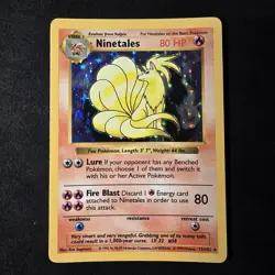NINETALES SHADOWLESS HOLO - 12/102 WotC Pokemon TCG 1999 Base set - Image 1