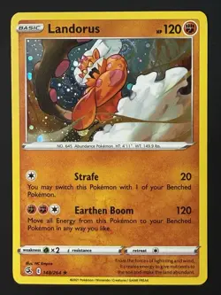Full HD Galaxy Swirl Pokemon Landorus 148/264 Cosmos Holo Promo Card - Image 3
