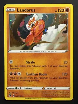 Full HD Galaxy Swirl Pokemon Landorus 148/264 Cosmos Holo Promo Card - Image 5
