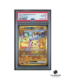 PSA 10 GEM MT Pikachu ex UR Gold 135/106 Pokemon SV8 Super Electric Breaker - Image 1