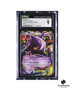 CGC 9 MINT Gengar EX 34/119 Pokemon Phantom Forces 2014 - Image 1
