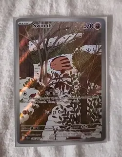 Swinub 165/159 SV09 Journey Together Illustration Rare Full Art TCG Pokemon - Image 1