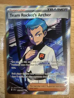 Pokemon TCG-Team Rockets Archer 223/182 Full Art Ultra Rare Destined Rivals NM/M - Image 1
