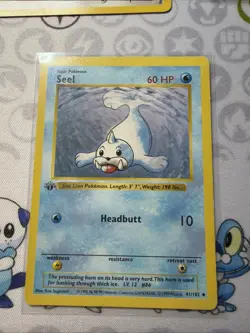 Seel Base Set 1st Edition Shadowless 41/102 MP Pokemon - Image 1