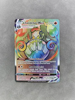 Pokemon TCG Chandelure VMAX 265/264 Secret Rainbow SWSH08: Fusion Strike - NM - Image 1