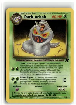 2000 Pokemon - Team Rocket Dark Arbok #19/82 - Image 1
