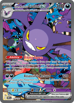 Team Rocket's Crobat ex 234/182 Special Illustration Rare Destined Rivals NM/M - Image 1