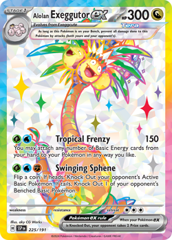 Alolan Exeggutor ex 225/191 Ultra Rare Surging Sparks NM/M - Image 1