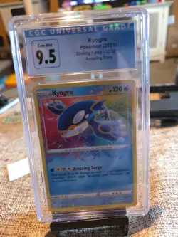 2021 Pokemon Shining Fates KYOGRE Amazing Rare Holo CGC 9.5 Gem Mint 021/072 TCG - Image 1