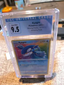 2021 Pokemon Shining Fates KYOGRE Amazing Rare Holo CGC 9.5 Gem Mint 021/072 TCG - Image 2