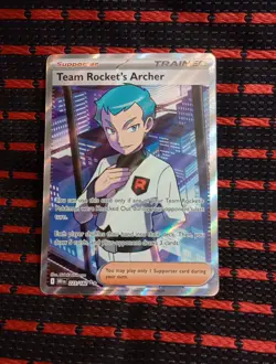 Pokemon TCG Team Rockets Archer 223/182 SV10 Destined Rivals NM - Image 1